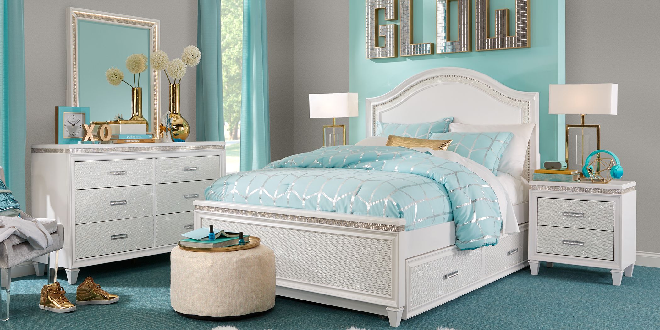 kids white bedroom set