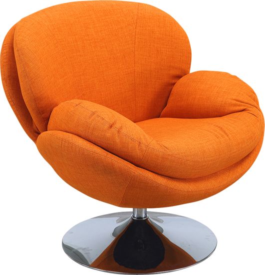 Ashbrook Orange Accent Swivel Chair