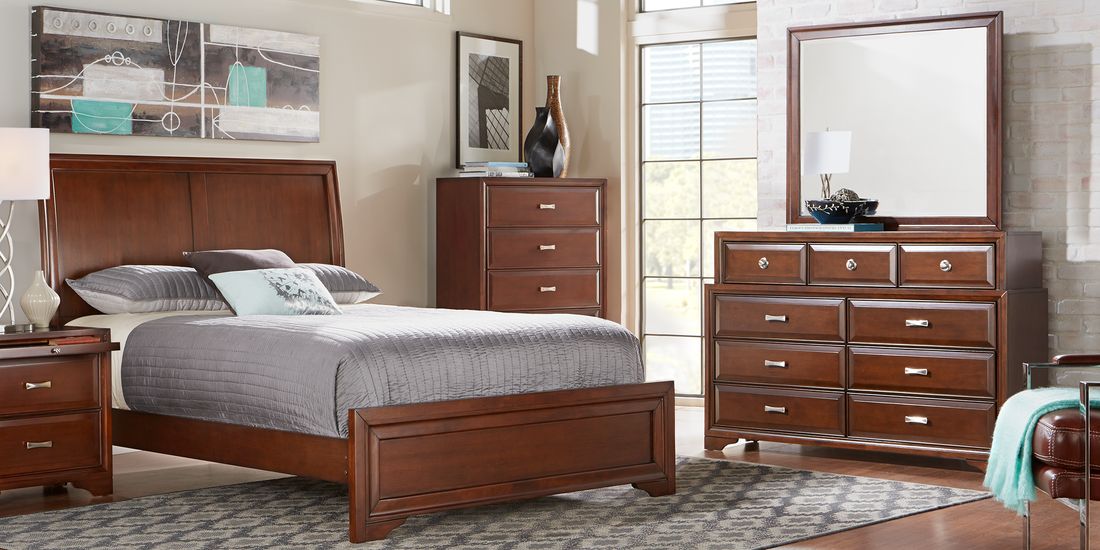 Belcourt Cherry 5 Pc Queen Sleigh Bedroom