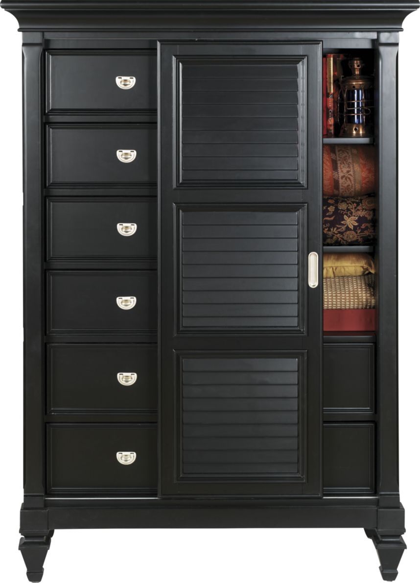 Black gentleman's chest on sale of drawers