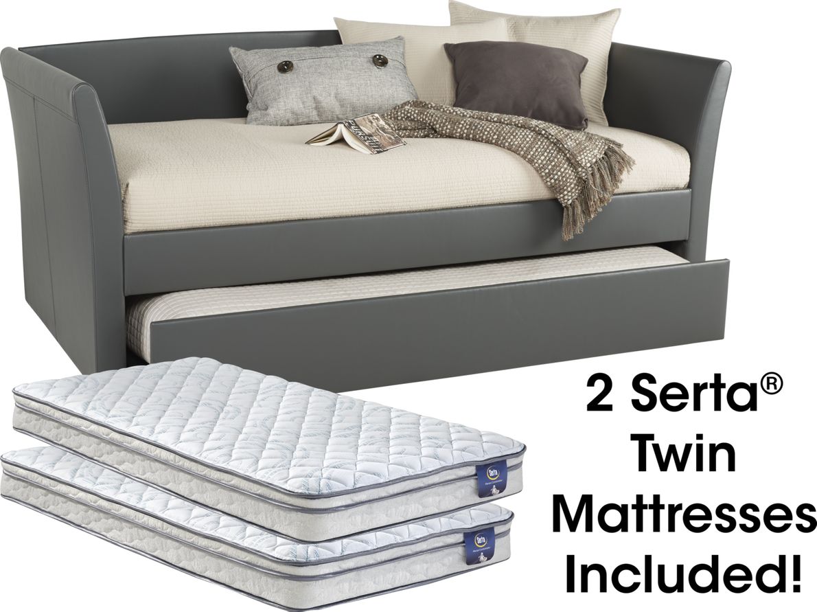 Daybed with trundle and 2 outlet mattresses