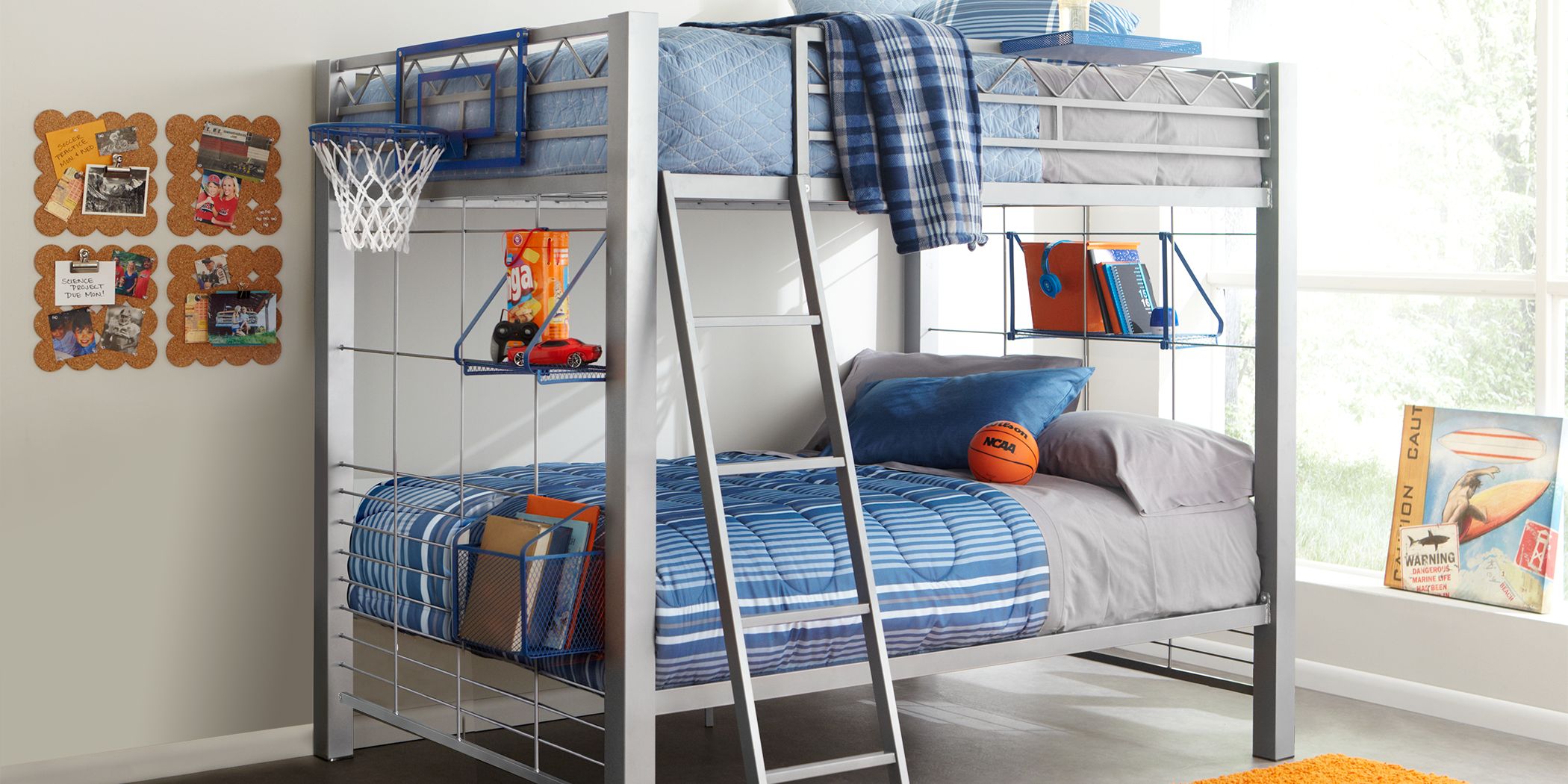 rooms to go full over full bunk bed