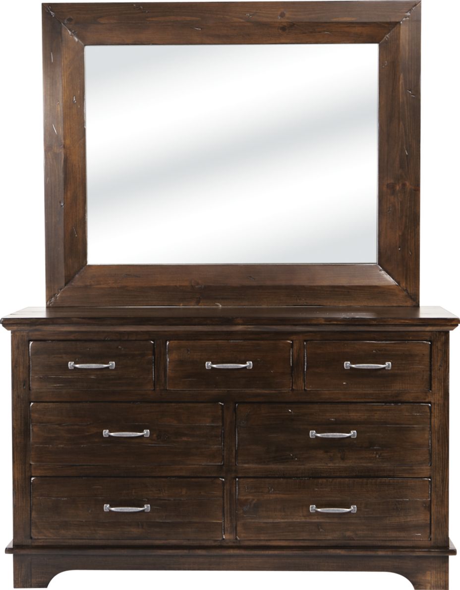 Espresso dresser on sale with mirror