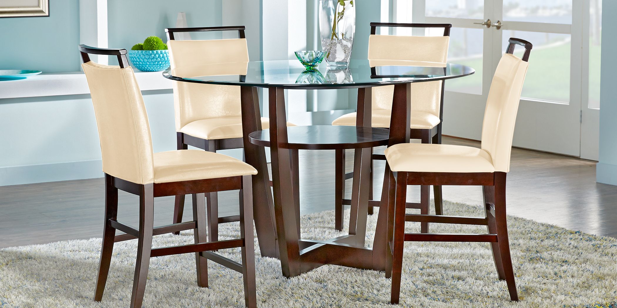 Ciara espresso store round dining table