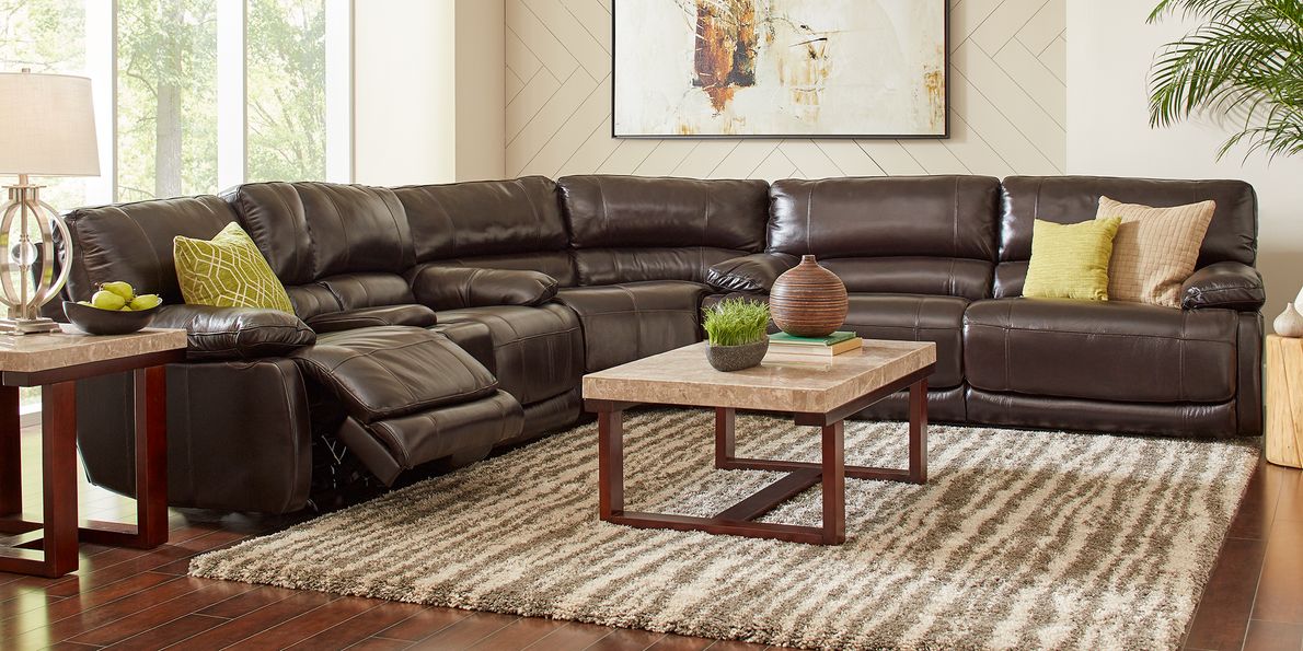 Auburn leather deals sectional