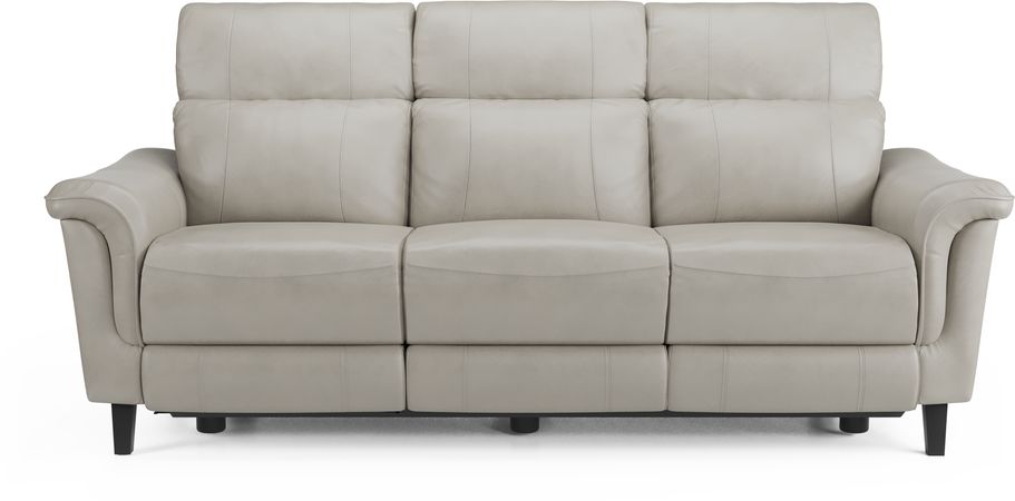 Dual Power Reclining Leather Sofa, Cindy Crawford Home Leather Sofa