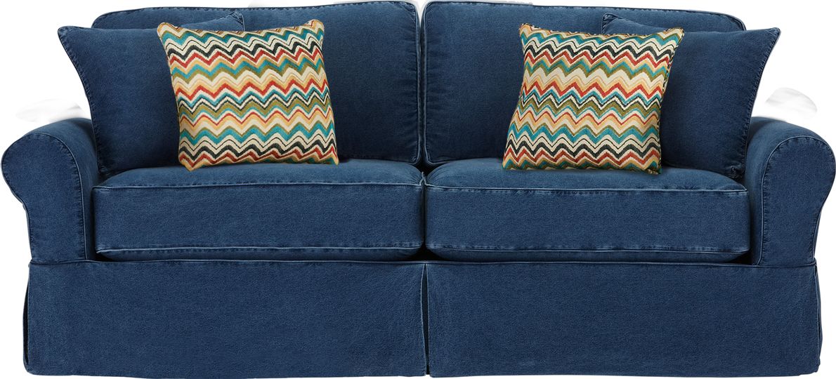 Cindy Crawford Home Beachside Blue Sofa
