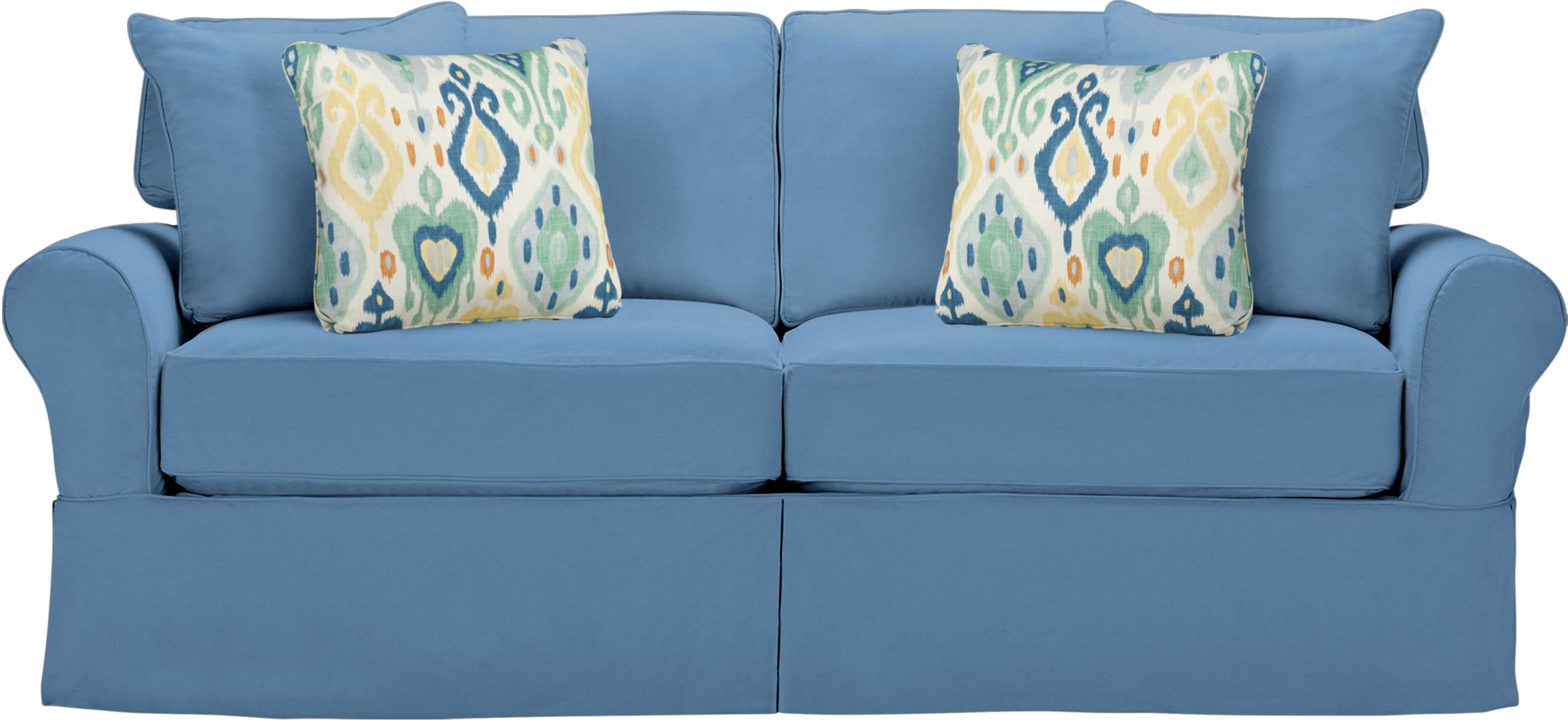 Cindy Crawford Beachside Blue Denim Sofa | Baci Living Room