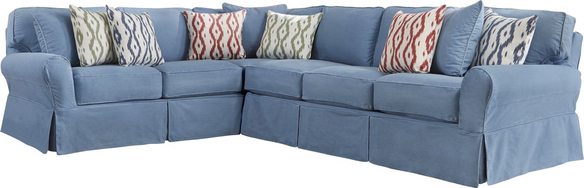 Cindy crawford deals blue sectional