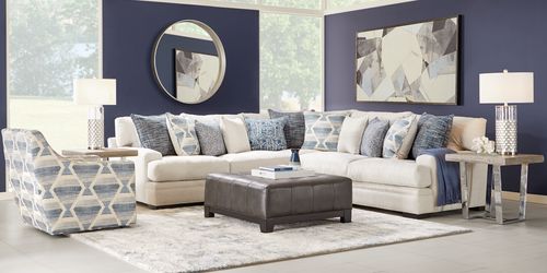 Cindy Crawford Home Bedford Park Ivory 7 Pc Sectional ...