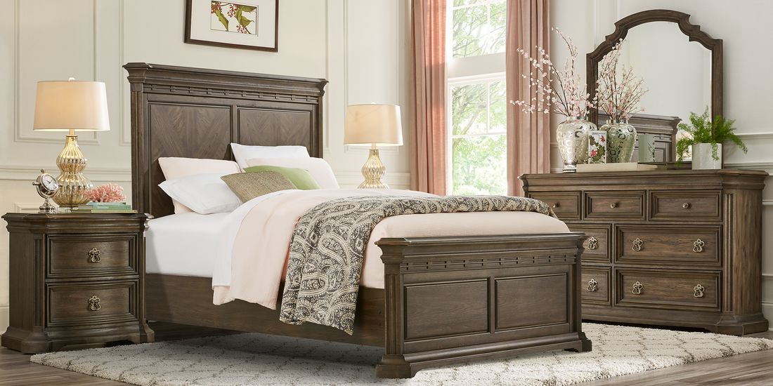 Cindy Crawford Home Calle Vista Brown 5 Pc King Panel Bedroom
