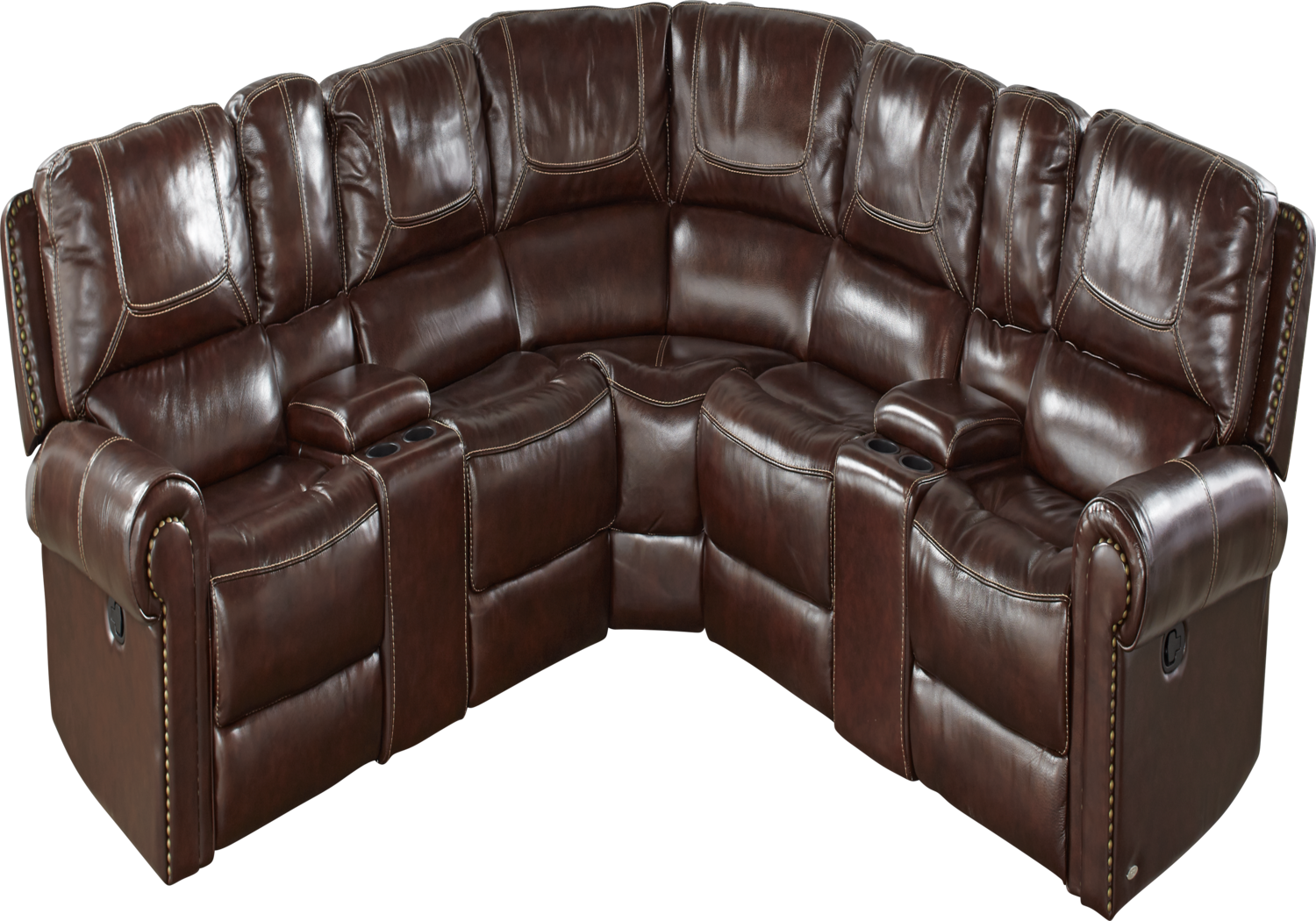 Campania leather deals power reclining sectional