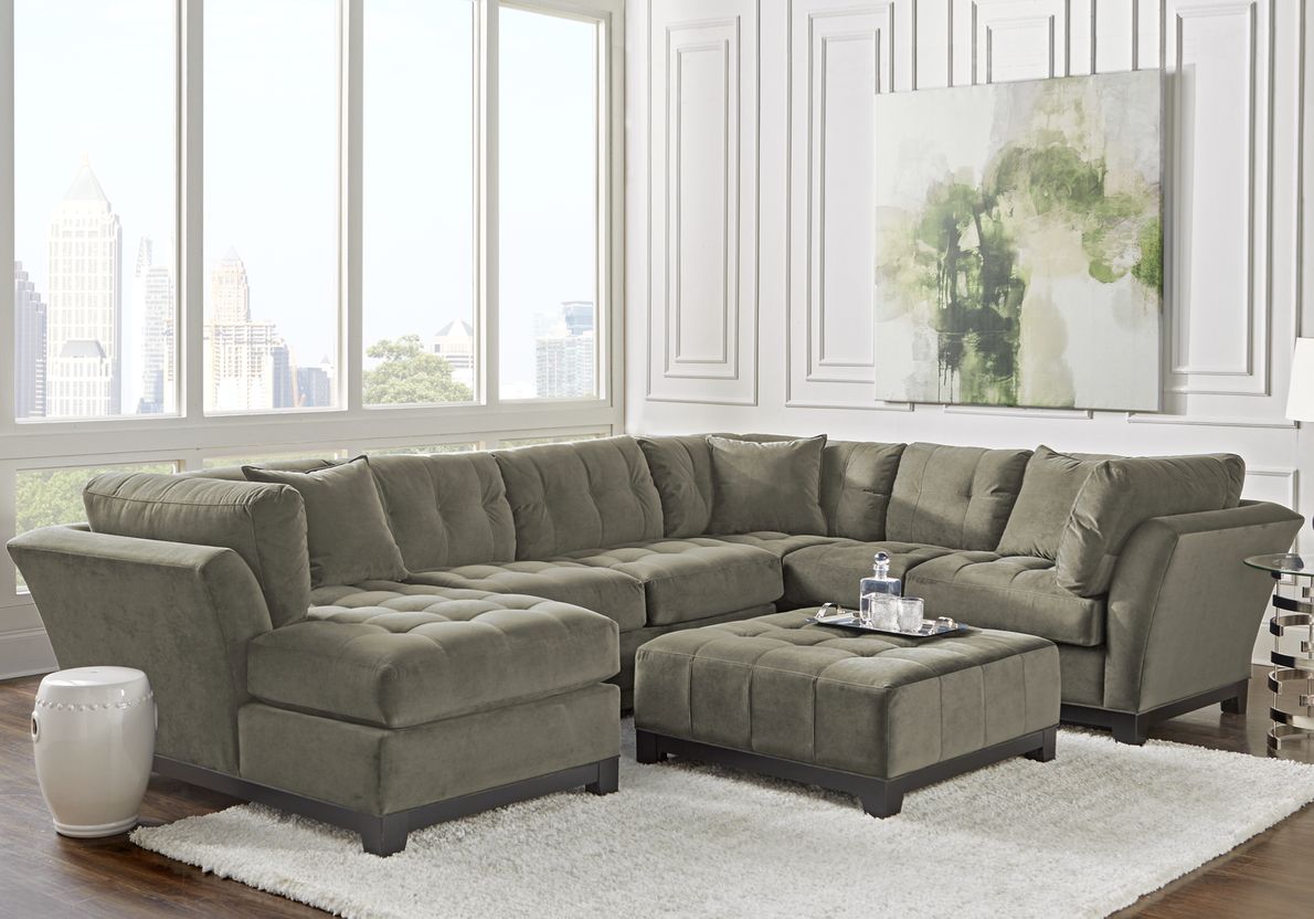 Olive on sale green sectional