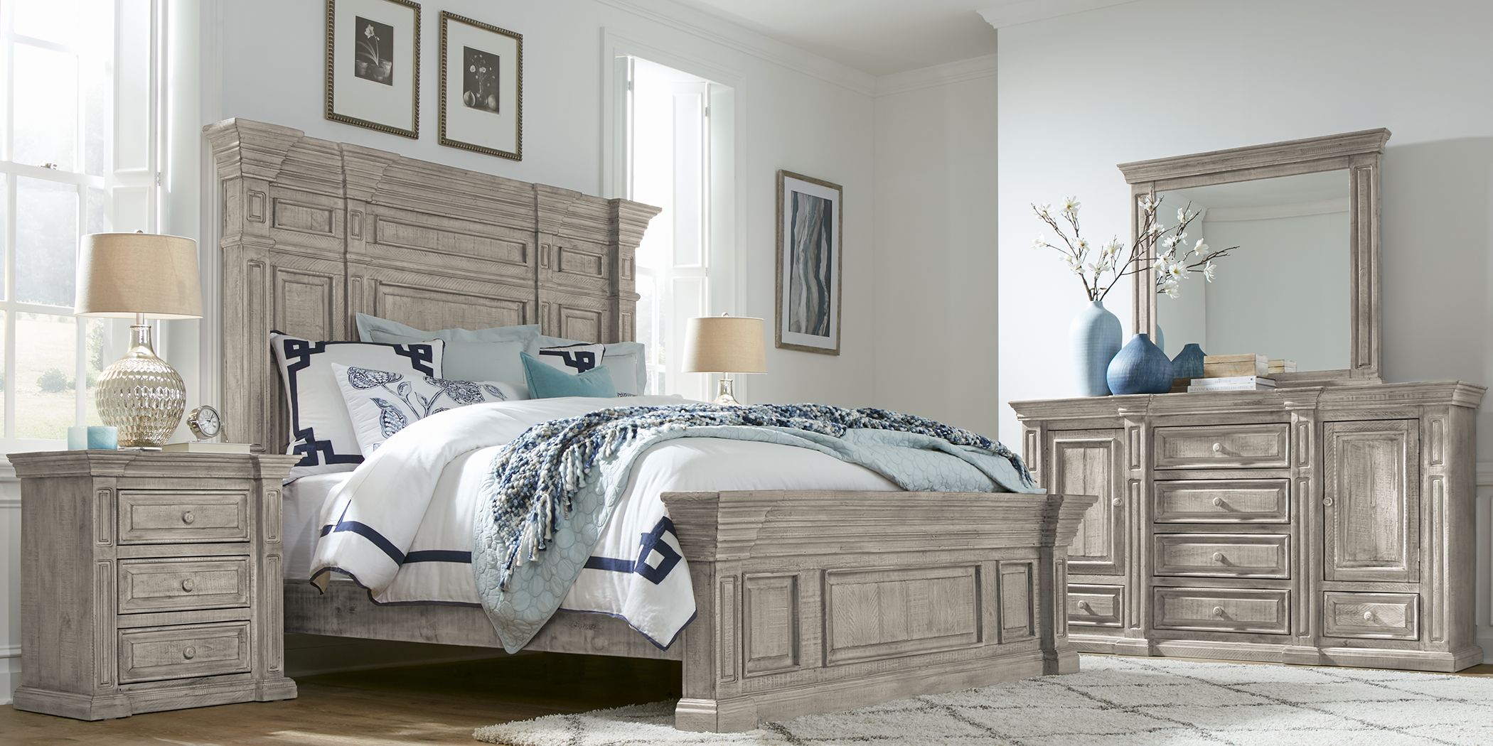 Pine Manor Pine 5 Pc Queen Panel Bedroom Rustic