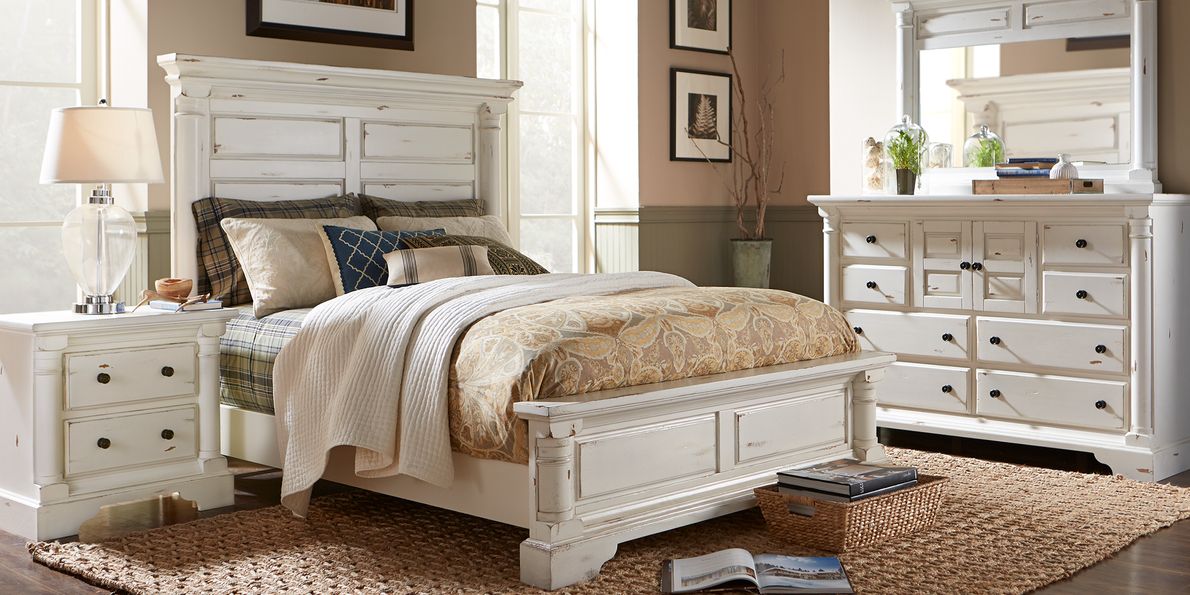 Off white king bedroom set hotsell