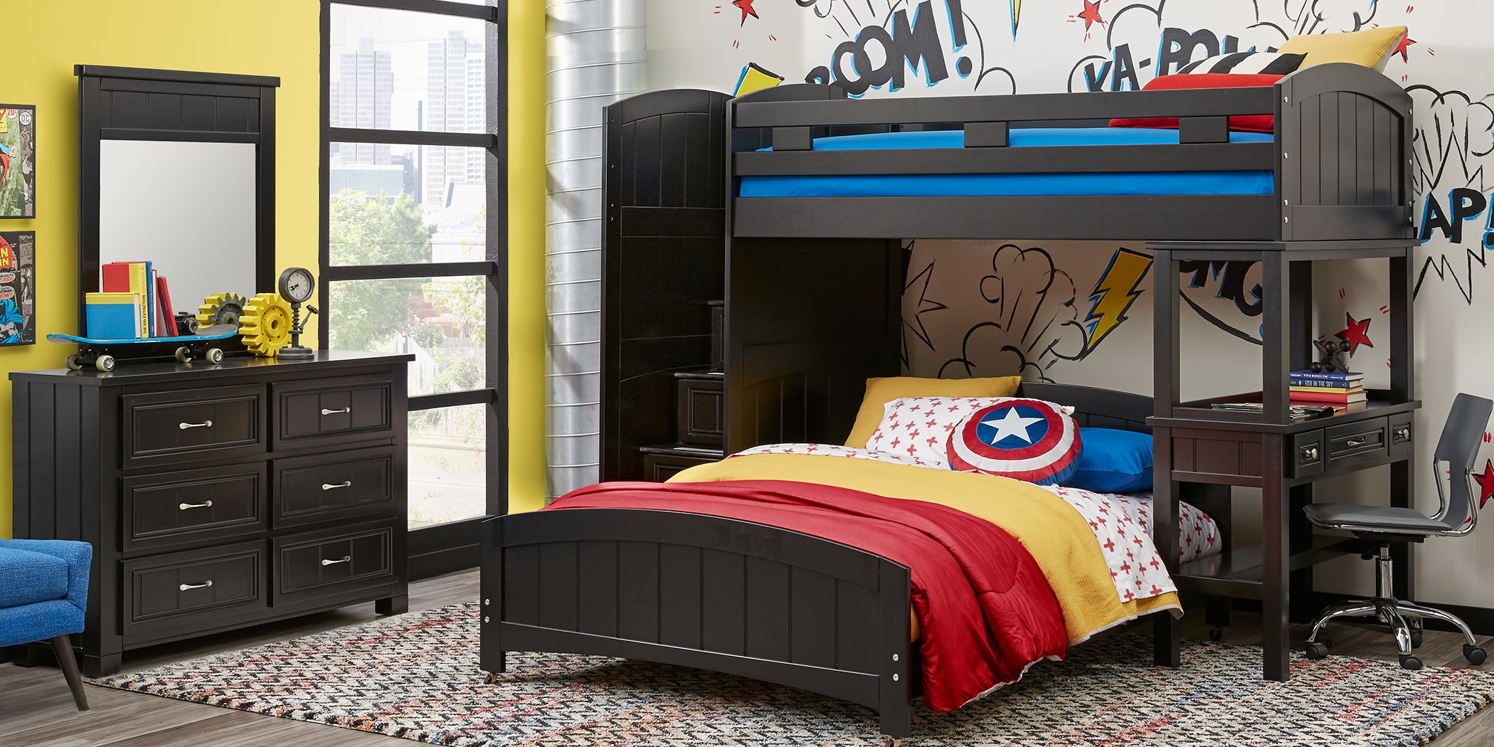 youth bunk beds with storage