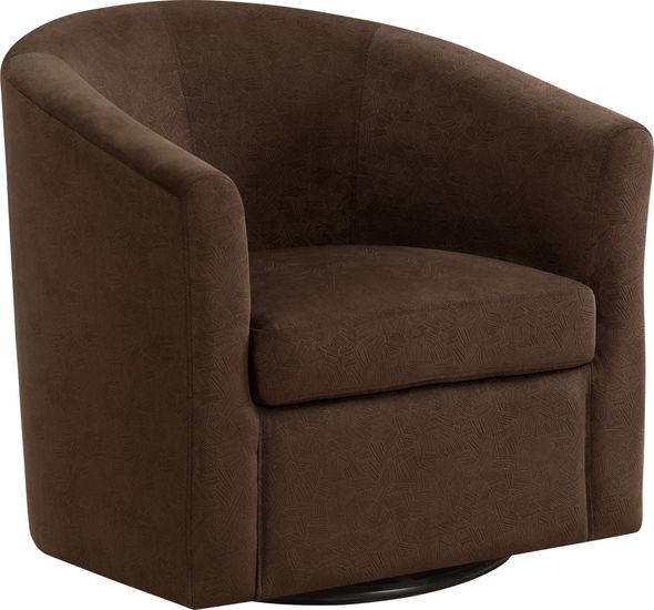 Cuttino Brown Accent Swivel Chair