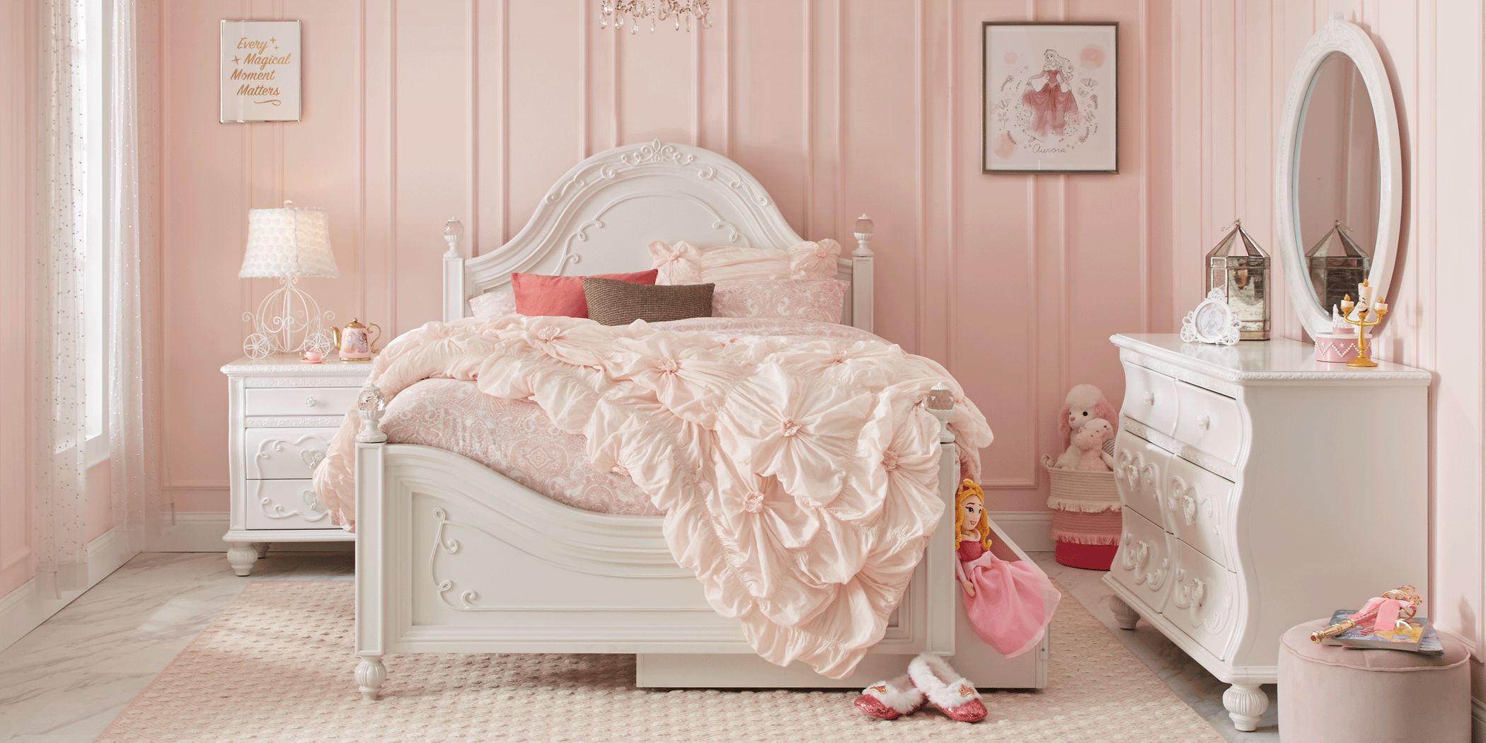 kids white bedroom set