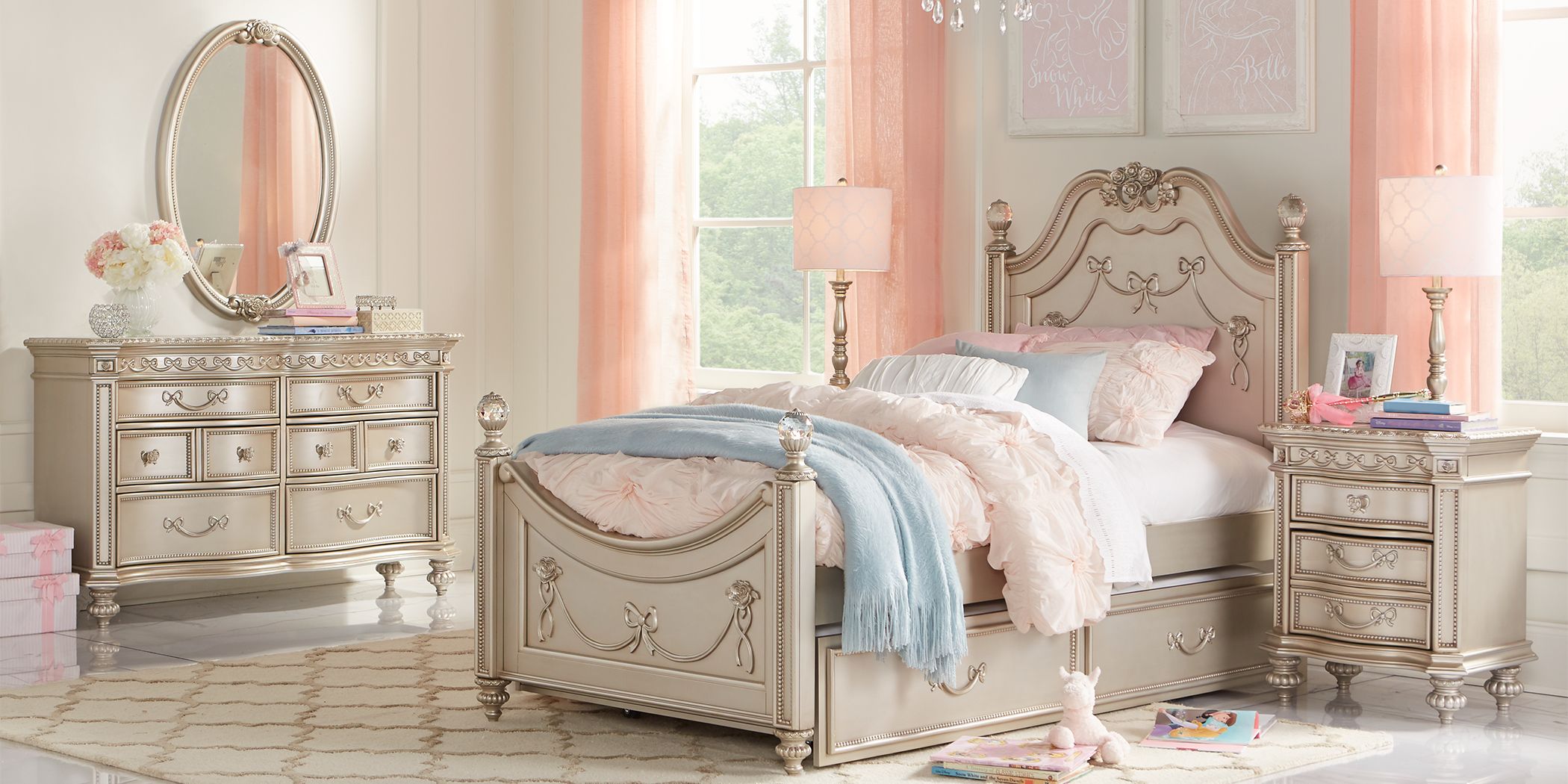 rooms to go kids princess bed