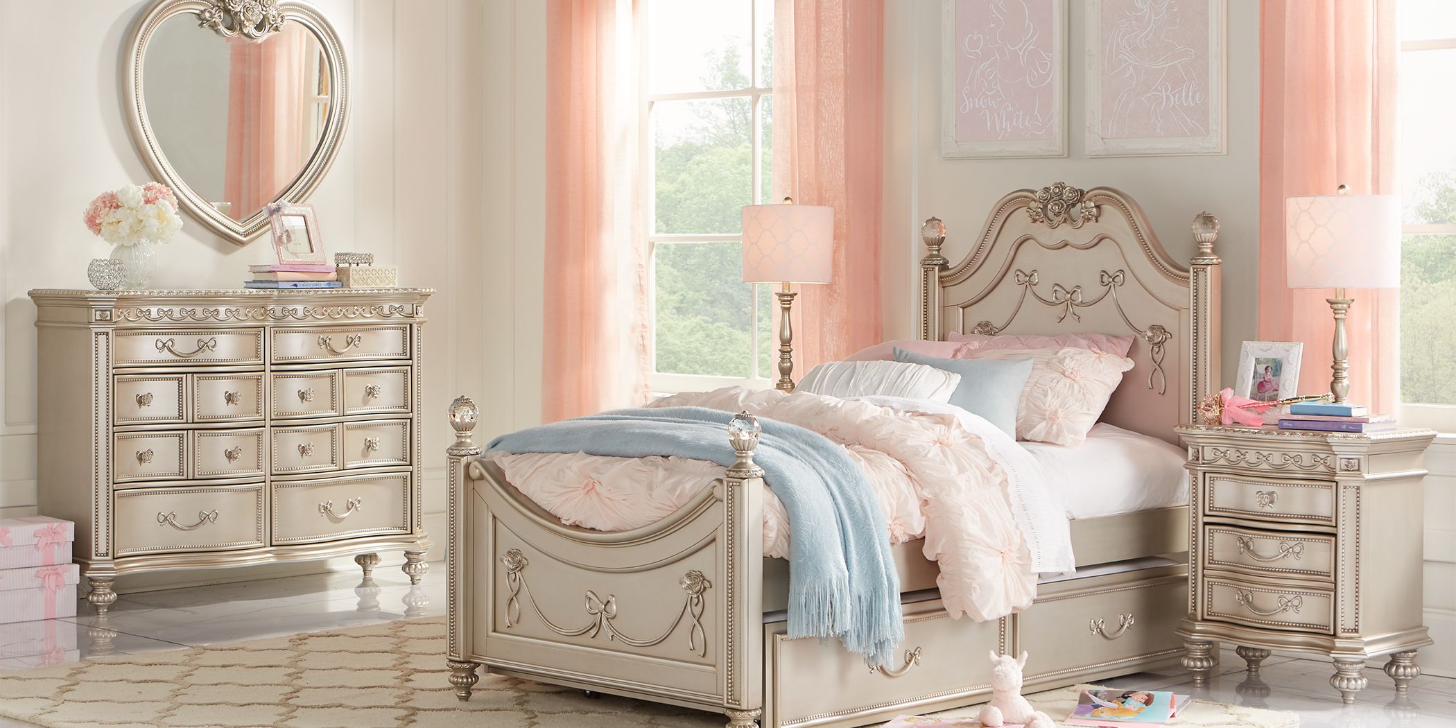 disney princess trundle bed