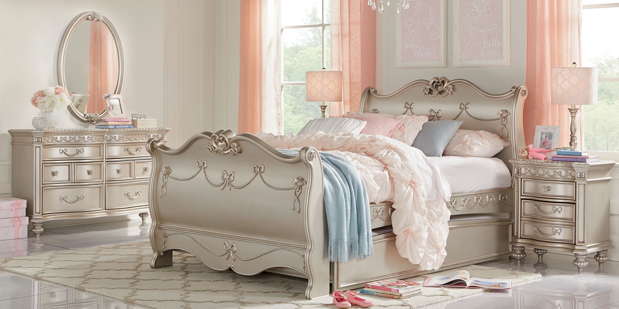 disney princess trundle bed