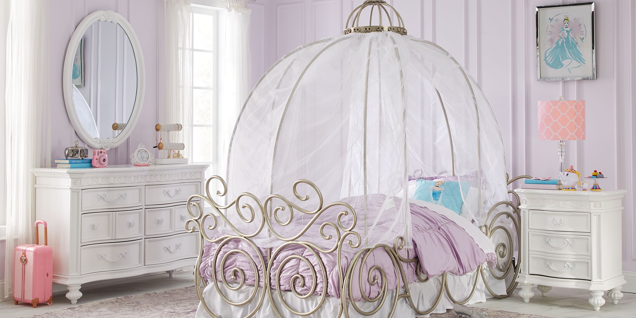 disney princess white crib