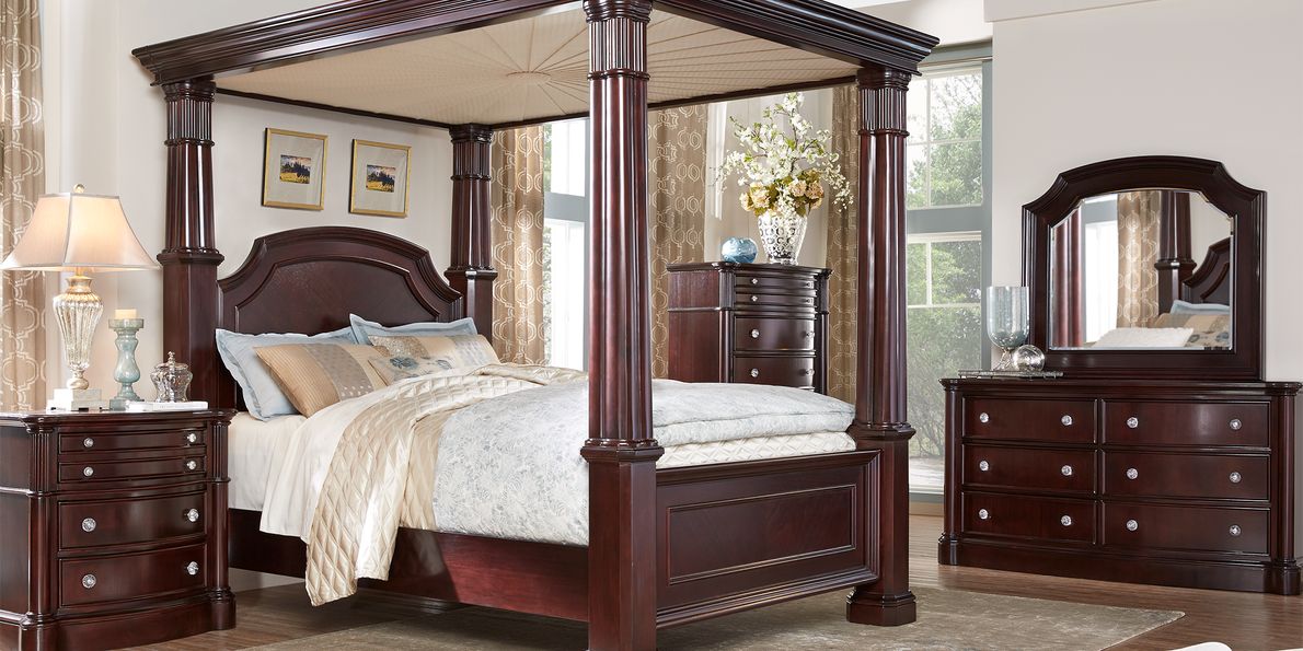 Canopy bed deals set queen