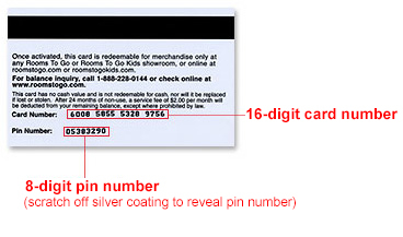 Gift Card Number Locations