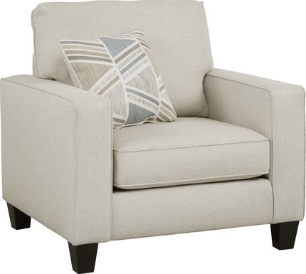 Beige Chairs - Fabric, Microfiber, Living Room