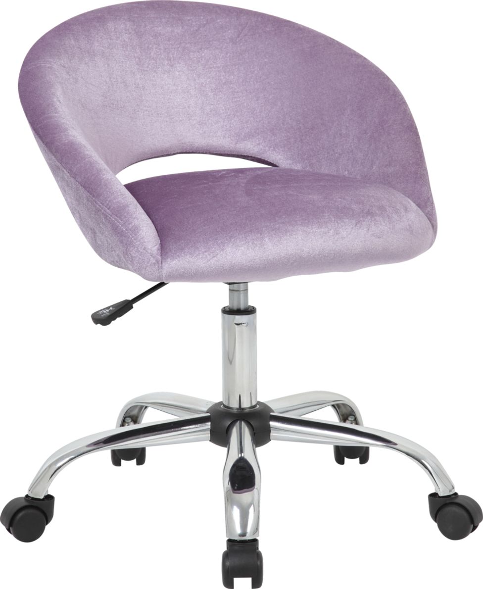 Purple velvet office discount chair