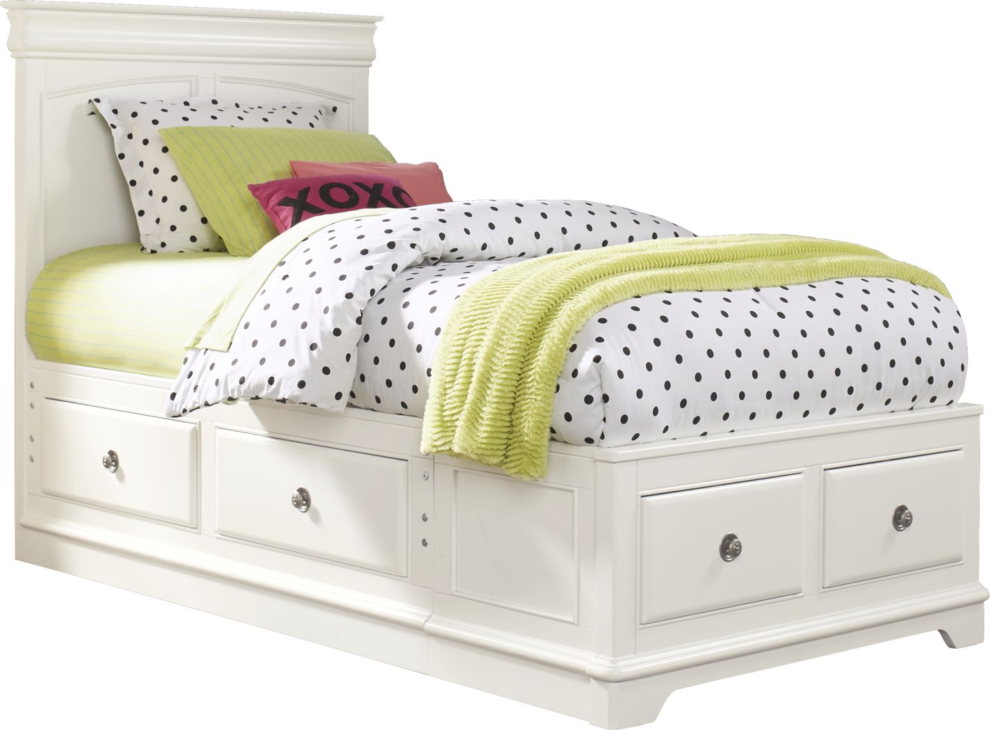 girls twin bed with drawers