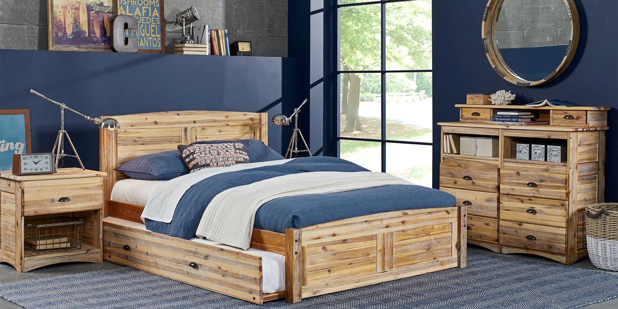 boys full size bed with storage