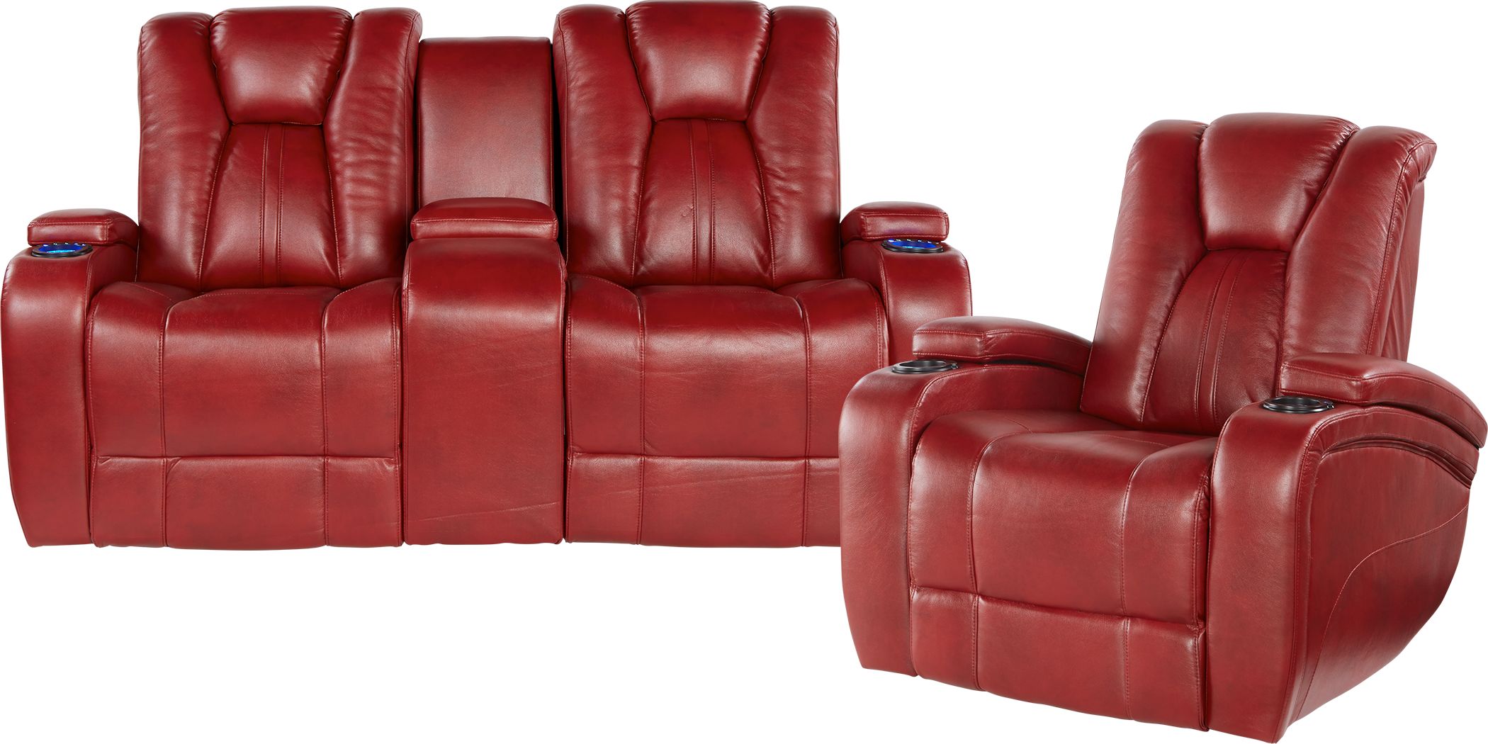 Kingvale Red 2 Pc Reclining Living Room