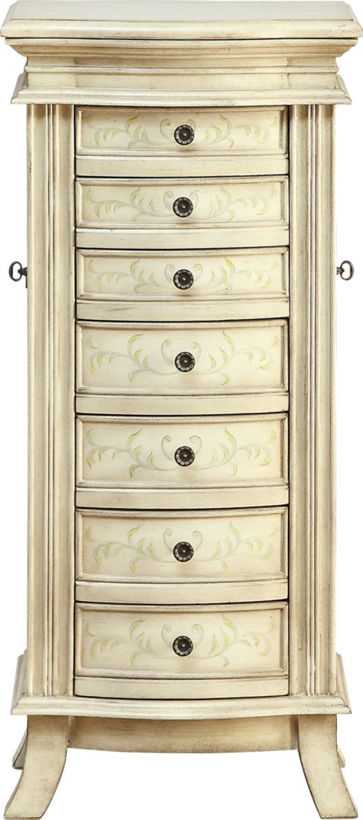 Ivory jewelry store armoire