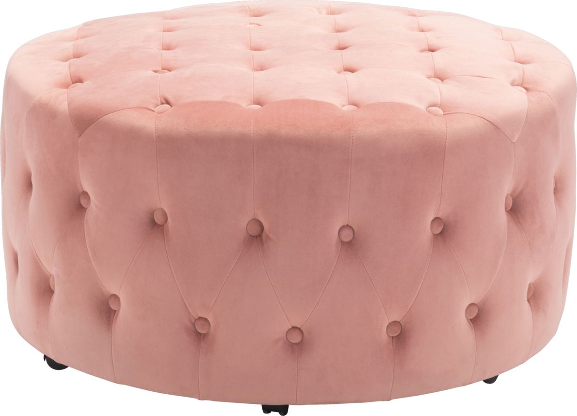 Pink deals cocktail ottoman