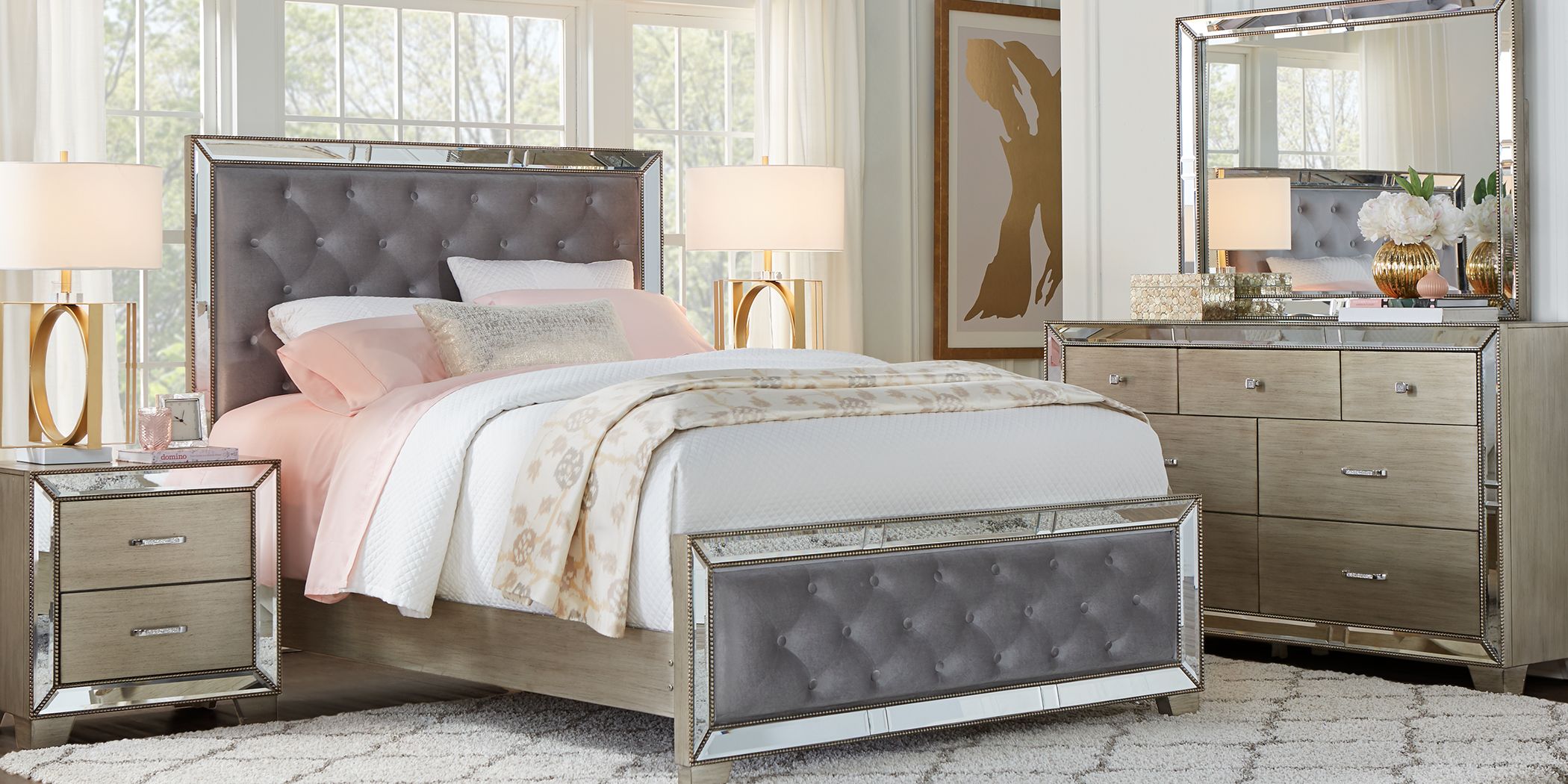 Rooms to go silver shop bedroom set