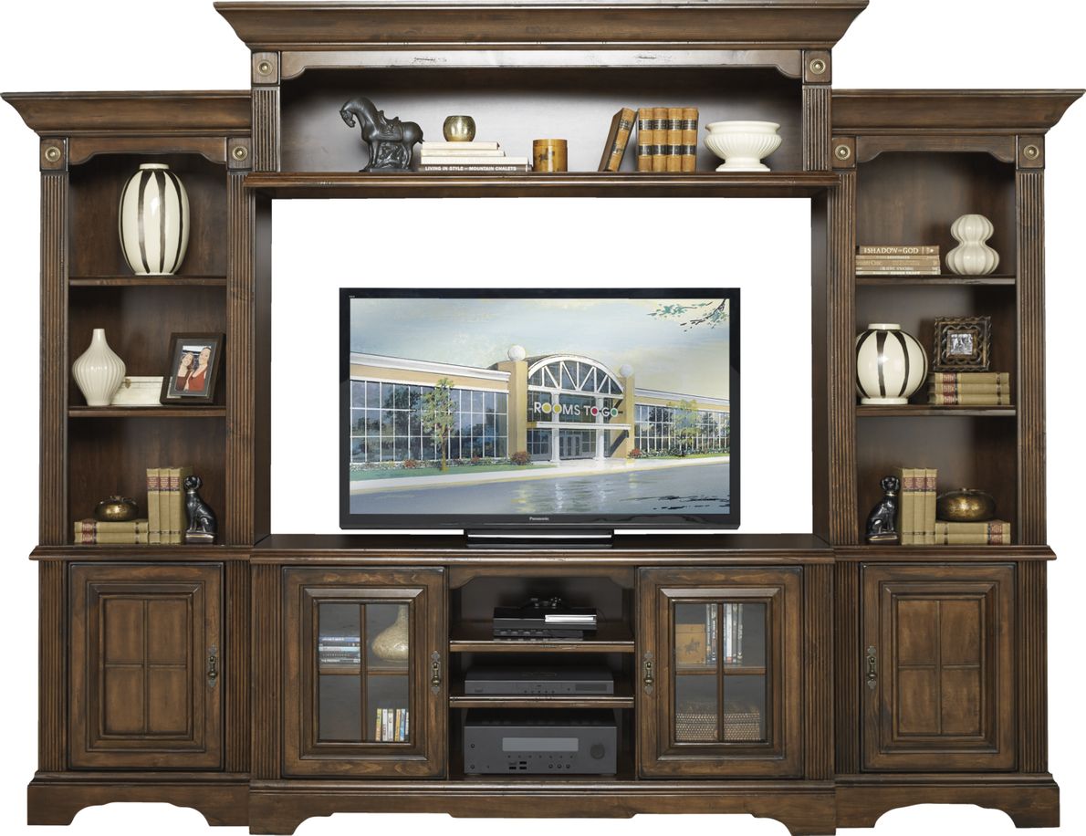 Dark cherry deals entertainment center