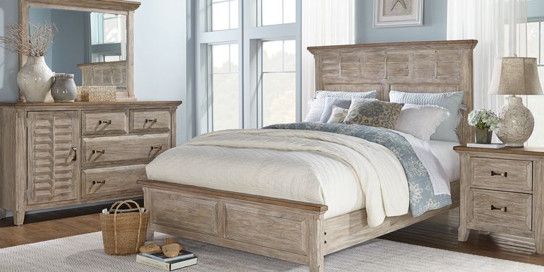 Light Wood Queen Bedroom Sets Cream Honey Oak Beige Etc