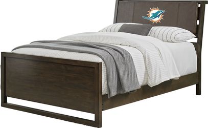 Nfl 1st Goal Miami Dolphins Brown 3 Pc Full Panel Bed