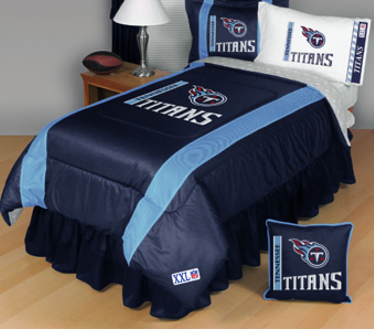 Nfl Sidelines Blue Twin Bed Set - Rooms To Go