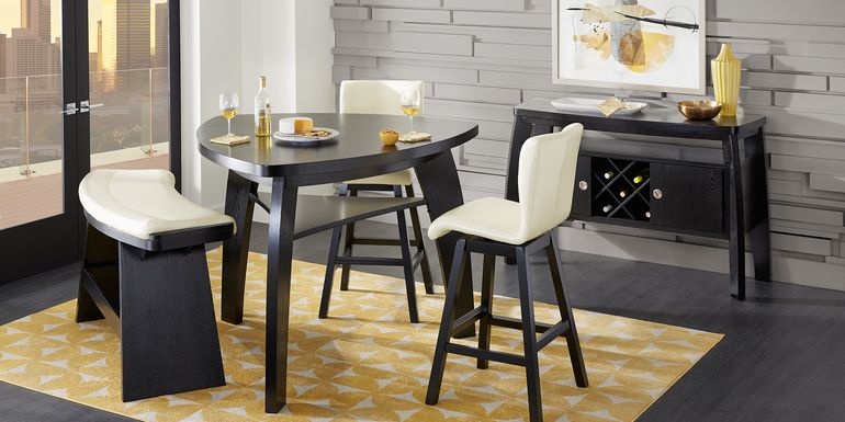 High Bar Kitchen Table Set 6 Stools With Images Kitchen Bar