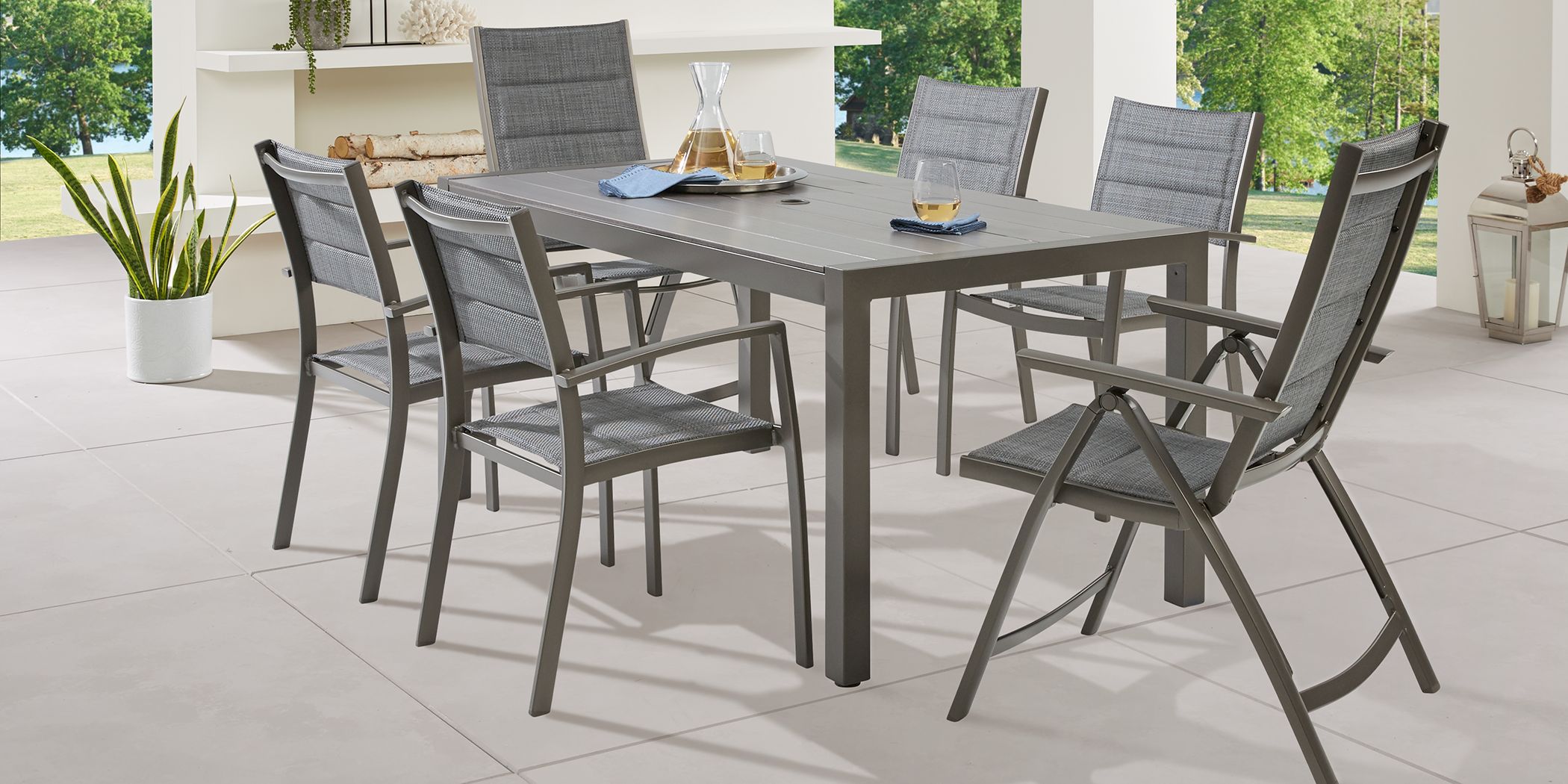 Seven Piece Patio Dining Sets Under 1000