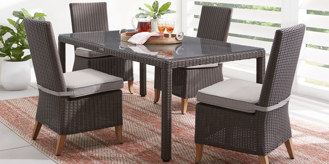 Patmos Brown 5 Pc Outdoor Dining Set Rooms To Go