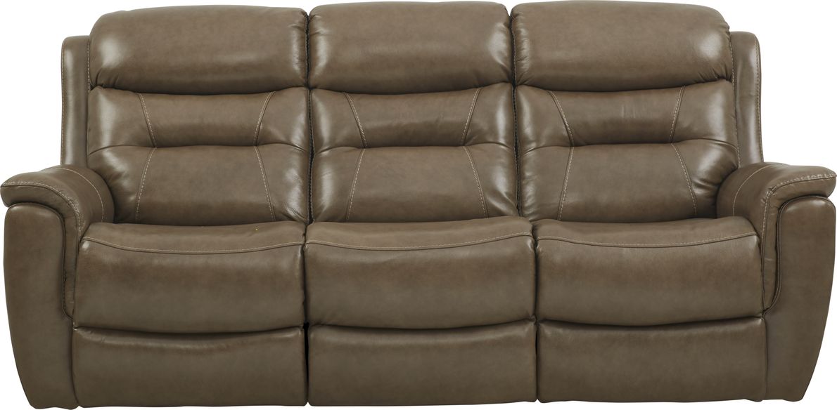 Sabella navy deals leather reclining sofa