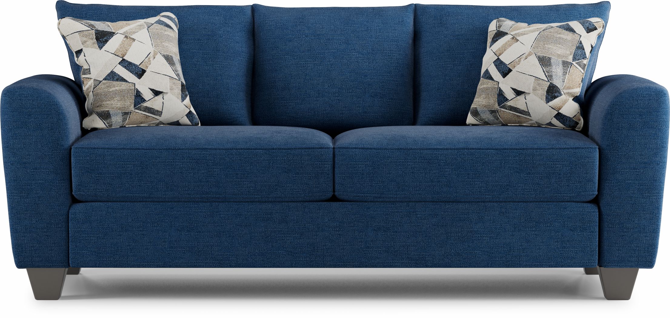 blue pull out sofa bed