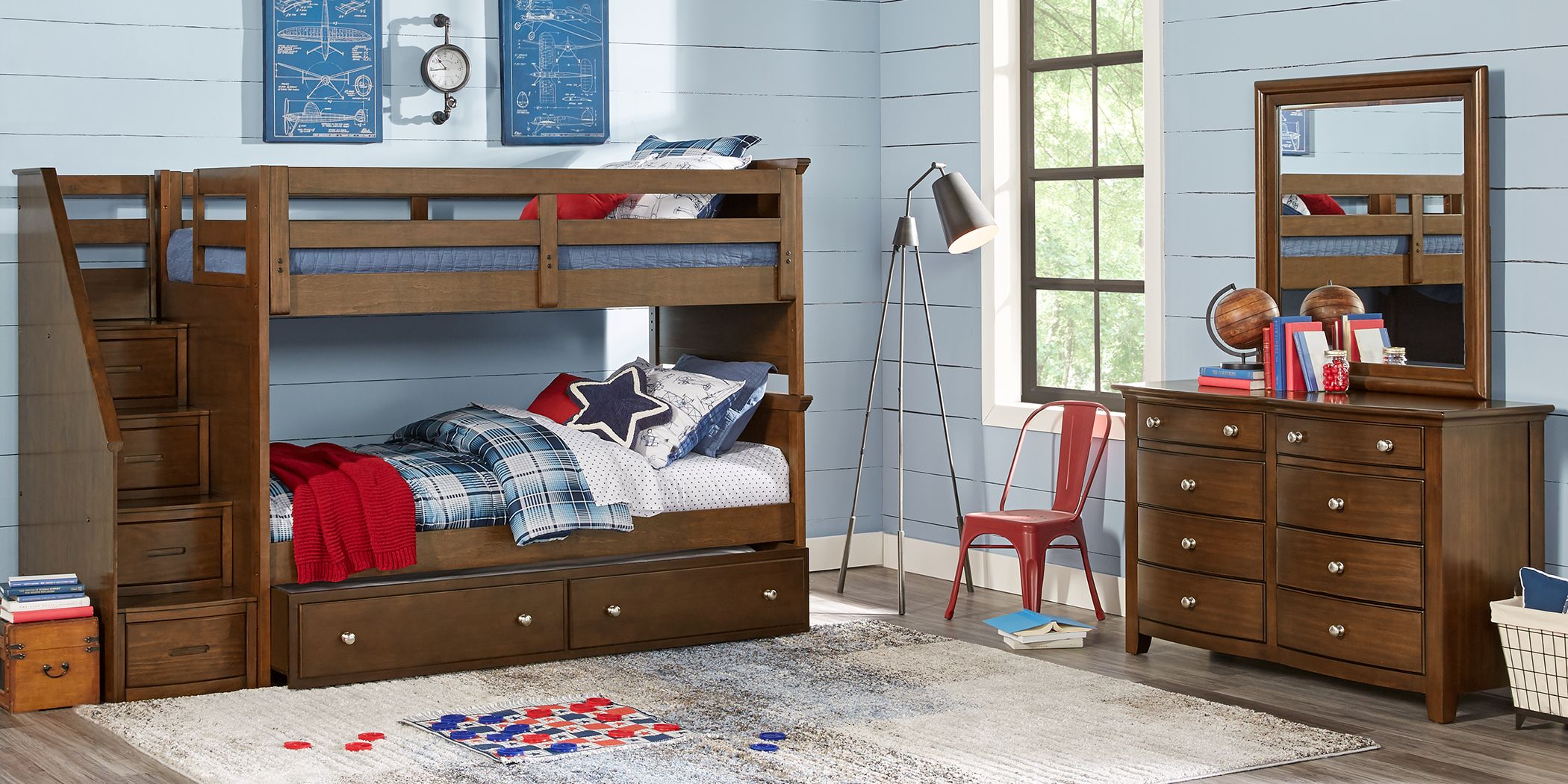 boys bunk beds with storage