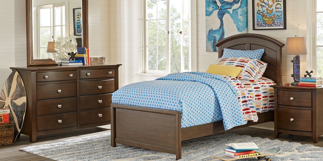 Kids Santa Cruz Cherry 5 Pc Twin Panel Bedroom