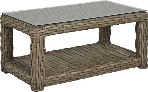 Outdoor Patio Coffee Tables Round With Storage Concrete