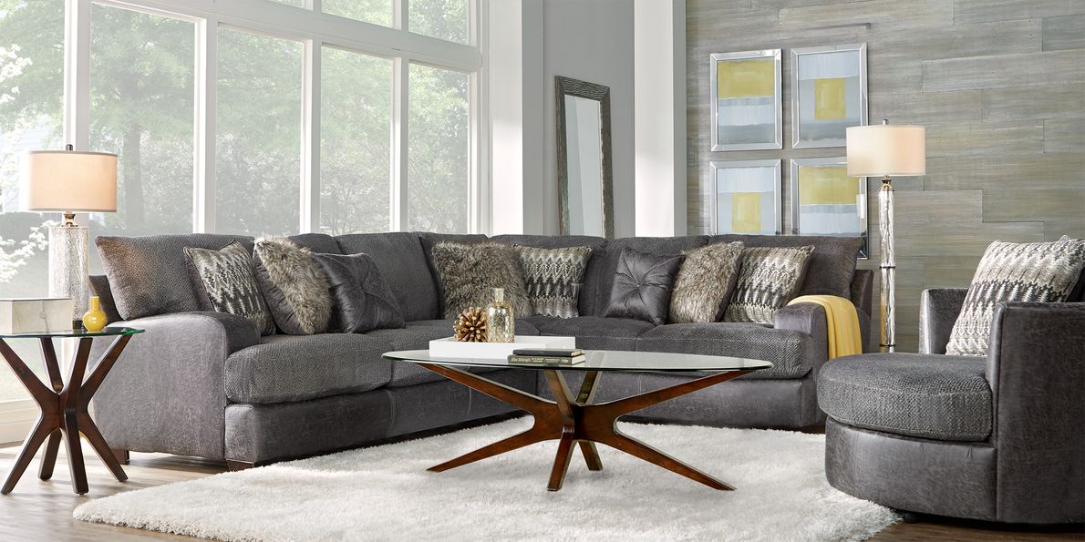 Rooms to store go gray sectional