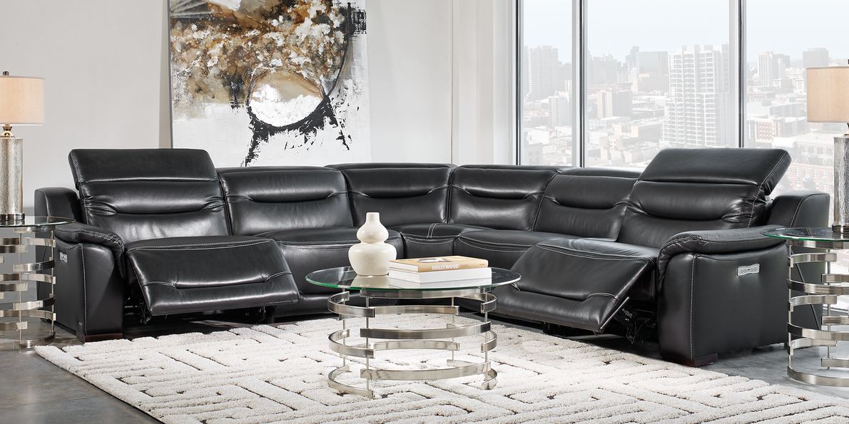 Black deals plush sectional